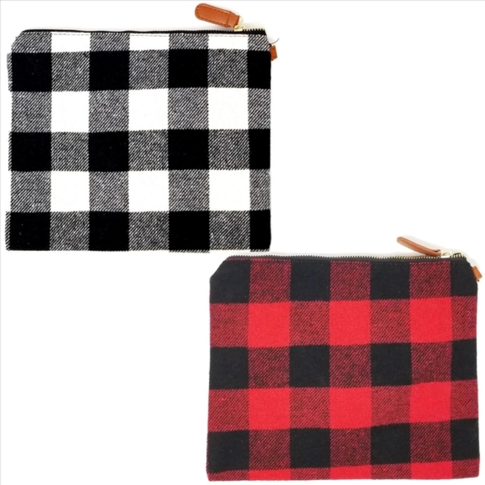 Buffalo Plaid Cosmetic Bags